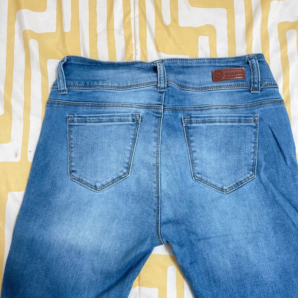 Wax Jean Blue Skinny Jeans with Stretch